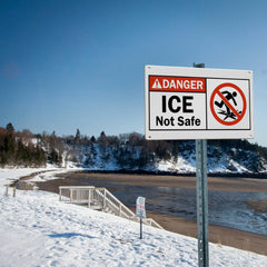 Danger "ICE" Not Safe Graphic Symbol Warning Sign