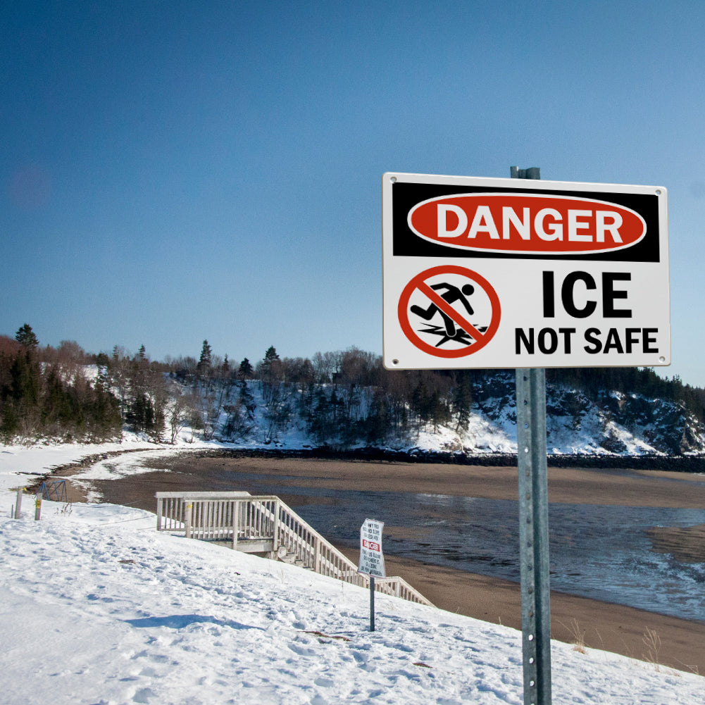 Danger "ICE" Not Safe Classic Industrial Warning Style