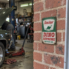 Sinclair Dino Supreme Motor Oil Tin Sign