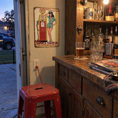 Bettie’s Service Station Pin-Up Tin Sign