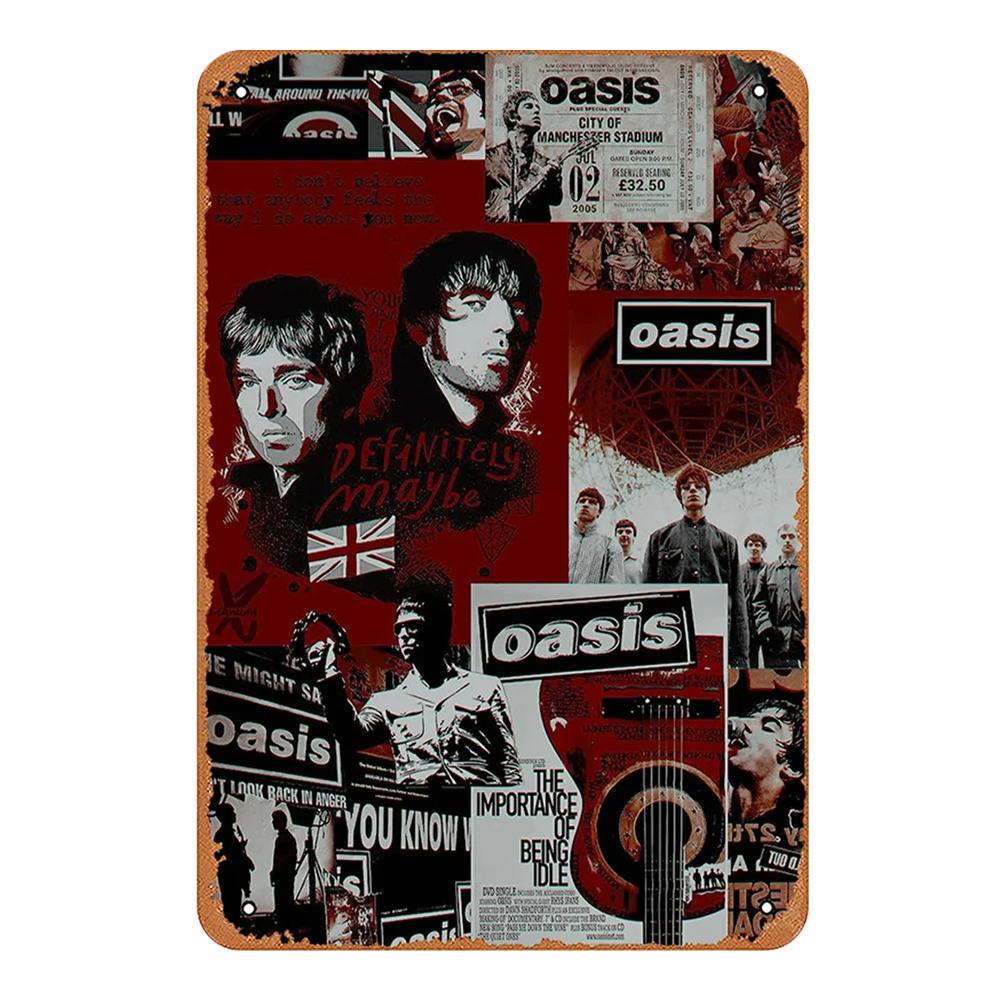 Oasis Rock Music History Collage