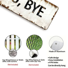Love You, Bye – Vintage Metal Wall Sign