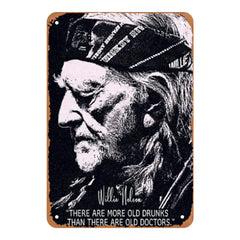 Willie Nelson "Old Drunks" Quote Portrait